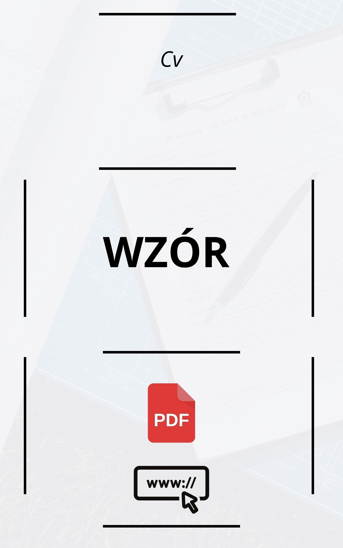 Cv Wzór