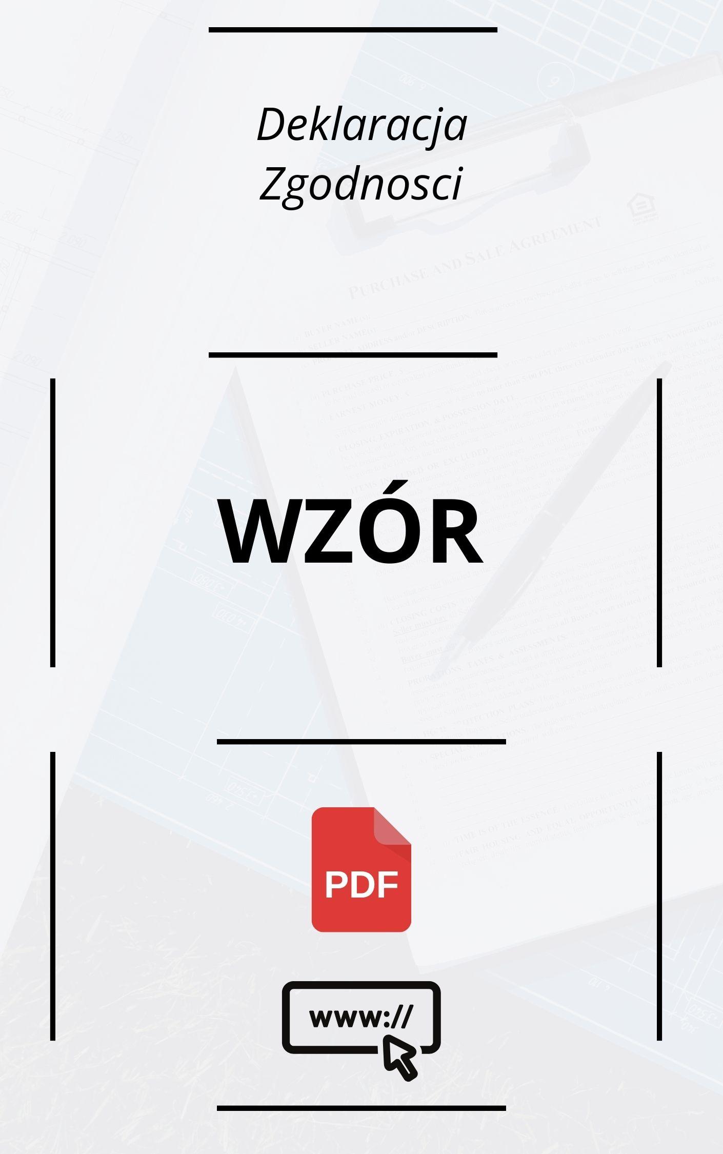 Deklaracja Zgodności Wzór