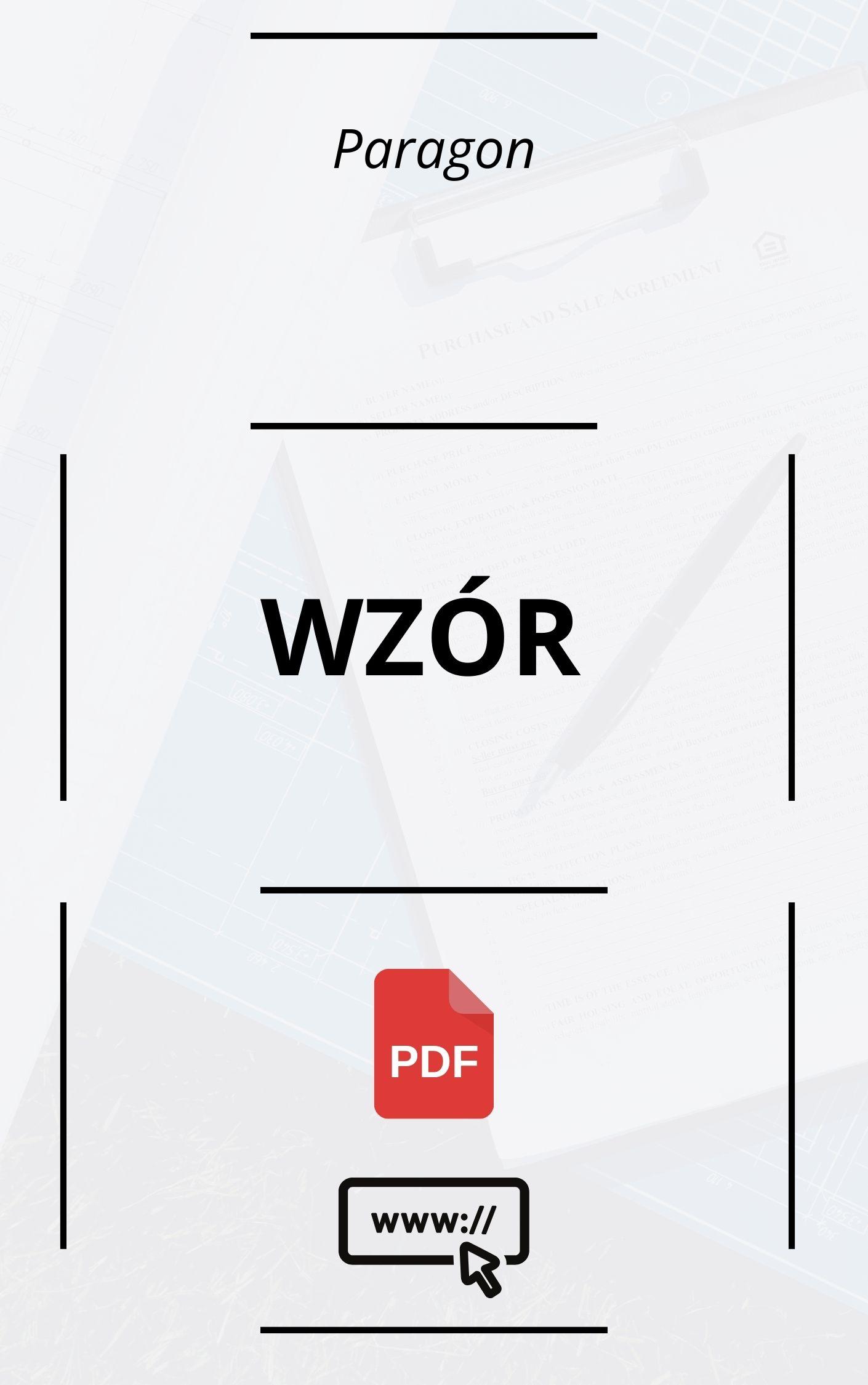 Paragon Wzór