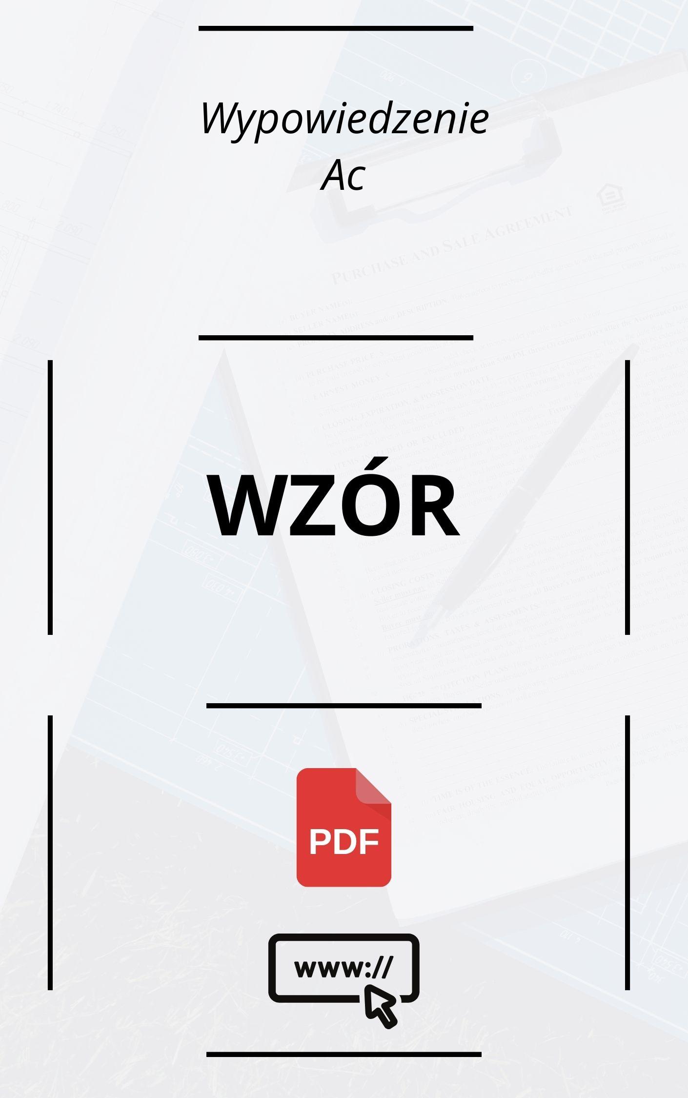 Wypowiedzenie Ac Wzór